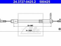 Cablu frana mana MERCEDES-BENZ E-CLASS combi S210 ATE 24372704252