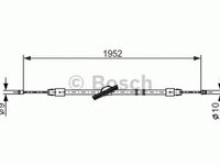 Cablu frana mana MERCEDES-BENZ E-CLASS T-Model S211 BOSCH 1987477851