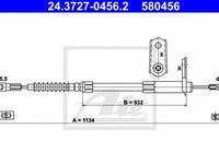 Cablu frana mana MERCEDES-BENZ S-CLASS W140 ATE 24372704562