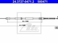 Cablu frana mana MERCEDES-BENZ SPRINTER 5-t platou sasiu 906 ATE 24372704712