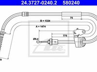 Cablu frana mana MINI MINI CLUBMAN R55 ATE 24372702402