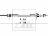 Cablu frana mana NISSAN INTERSTAR caroserie X70 ATE 24372710722 PieseDeTop