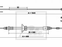 Cablu frana mana NISSAN PRIMASTAR caroserie X83 ATE 24372707972 PieseDeTop