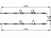 Cablu frana mana OPEL ADAM BOSCH 1987482563