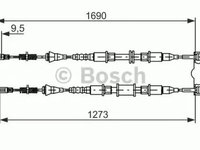 Cablu frana mana OPEL ASTRA F 56 57 BOSCH 1987477129 PieseDeTop