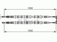 Cablu frana mana OPEL ASTRA G Cabriolet F67 BOSCH 1987482102