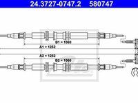 Cablu frana mana OPEL ASTRA G combi F35 TEXTAR 44030700