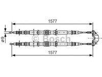 Cablu frana mana OPEL ASTRA G hatchback F48 F08 BOSCH 1987477767