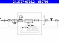 Cablu frana mana OPEL ASTRA J ATE 24372707952