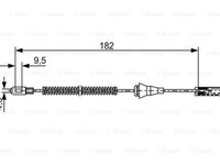 Cablu frana mana OPEL COMBO Tour BOSCH 1987482449