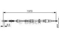 Cablu frana mana OPEL CORSA B 73 78 79 BOSCH 1987477309
