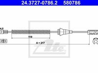 Cablu frana mana OPEL CORSA C F08 F68 TEXTAR 44031300