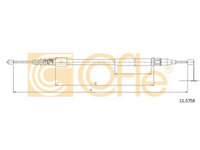 Cablu frana mana Opel Corsa C, Tigra Twintop Cofle 115758, parte montare : stanga, spate