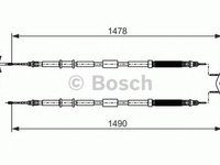 Cablu frana mana OPEL CORSA D BOSCH 1987482282