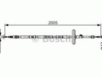 Cablu frana mana OPEL INSIGNIA BOSCH 1987482333