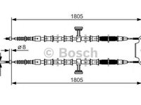 Cablu frana mana OPEL SIGNUM BOSCH 1987477907