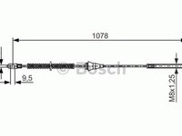 Cablu frana mana OPEL TIGRA 95 BOSCH 1987477310