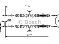 Cablu frana mana OPEL VECTRA C BOSCH 1987477763