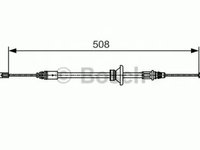 Cablu frana mana OPEL VIVARO caroserie F7 BOSCH 1987482042 PieseDeTop