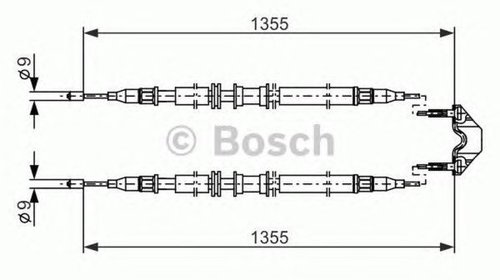 Cablu frana mana OPEL ZAFIRA A F75 BOSCH 1987