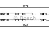 Cablu frana mana OPEL ZAFIRA B Van BOSCH 1987477163 PieseDeTop