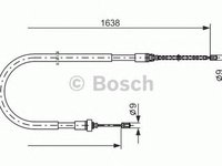 Cablu frana mana PEUGEOT 206 hatchback 2A C BOSCH 1987477586