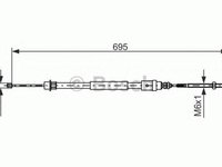 Cablu frana mana PEUGEOT 406 Break 8E F BOSCH 1987477572