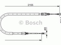 Cablu frana mana PEUGEOT 407 6D BOSCH 1987477994