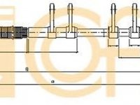 Cablu frana mana PEUGEOT BOXER platou sasiu COFLE 10.4743