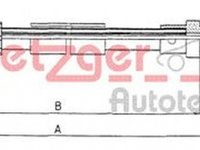 Cablu frana mana RENAULT CLIO I B C57 5 357 METZGER 11.6581