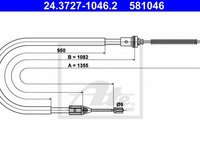 Cablu frana mana RENAULT CLIO II BB0 1 2 CB0 1 2 ATE 24372710462