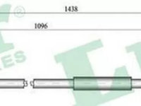 Cablu frana mana RENAULT CLIO II BB0 1 2 CB0 1 2 LPR C0684B PieseDeTop