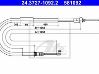 Cablu frana mana RENAULT CLIO III BR0 1 CR0 1 ATE 24372710922