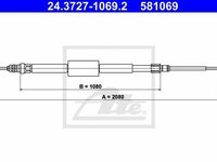 Cablu frana mana RENAULT GRAND Scenic II JM0 1 TEXTAR 44040900