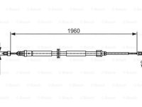 Cablu frana mana RENAULT GRAND Scenic III JZ0 1 BOSCH 1987482432