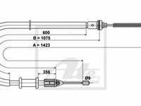 Cablu frana mana RENAULT KANGOO Express FC0 1 ATE 24372710412 PieseDeTop