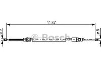 Cablu frana mana RENAULT LAGUNA I B56 556 BOSCH 1987477472