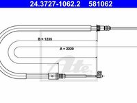 Cablu frana mana RENAULT LAGUNA II Grandtour KG0 1 TEXTAR 44040600