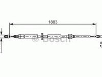 Cablu frana mana RENAULT MEGANE III hatchback BZ0 BOSCH 1987482302