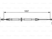 Cablu frana mana RENAULT Scenic III JZ0 1 BOSCH 1987482433
