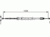 Cablu frana mana RENAULT SYMBOL I LB0 1 2 BOSCH 1987477783