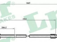 Cablu frana mana SEAT CORDOBA 6L2 LPR C0808B PieseDeTop