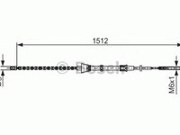 Cablu frana mana SEAT CORDOBA Vario 6K5 BOSCH 1987477679