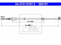 Cablu frana mana Seat Ibiza 4 (6l1), Skoda Fabia 2 5J, Fabia 1 (6y), Vw Polo (9n) Ate 24372701972, parte montare : spate