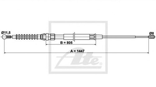 Cablu frana mana SEAT LEON 1P1 ATE 2437272708