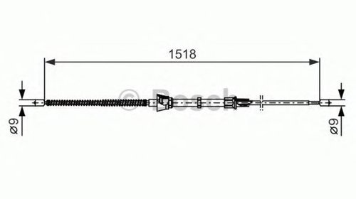 Cablu frana mana SEAT Mii KF1 BOSCH 198748237