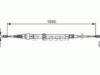 Cablu frana mana SKODA FABIA limuzina 6Y3 BOSCH 1987477807