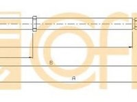 Cablu frana mana SKODA FABIA Praktik COFLE 10.7139