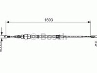 Cablu frana mana SKODA OCTAVIA 1U2 BOSCH 1987477698