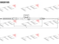 Cablu frana mana SKODA OCTAVIA 5E3 FTE FBS020105